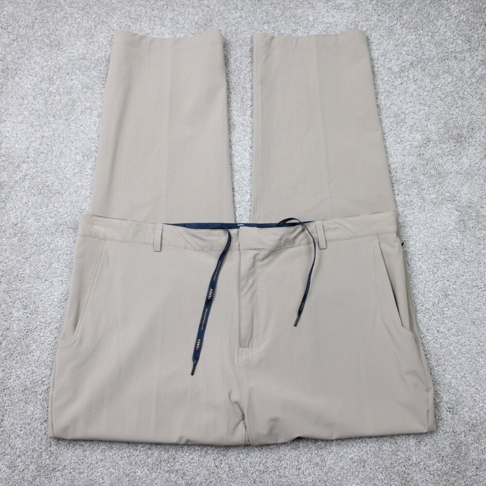 Teren Pants Mens 40x30 Beige No Fly Zone Repellent Technology Nylon Stretch